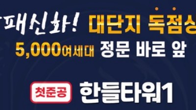 [인천] 검암역로열파크씨티푸르지오상가 4,805세대독점 한들타워 / 한들메가타워 / 한들G타워 분양임대안내 개원입지/약국독점